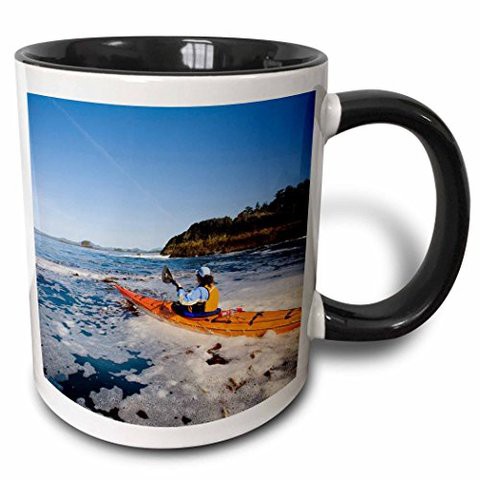 3Drose Alaska Mug, 11 Oz, Black/White