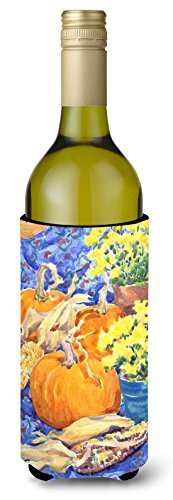 Caroline&#39;s Treasures 6006Literk Flower - Mums Wine Bottle Beverage Insulator Beverage Insulator Hugger, Wine Bottle, Multicolor