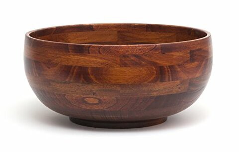Lipper International Cherry Finished Footed Rice Serving Bowl, Large, 12&quot; Diameter X 5&quot; Height, Single Bowl