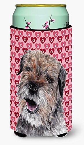 Caroline&#39;s Treasures Sc9557Tbc Border Terrier Valentine&#39;s Love Tall Boy Beverage Insulator Beverage Insulator Hugger, Tall Boy, Multicolor