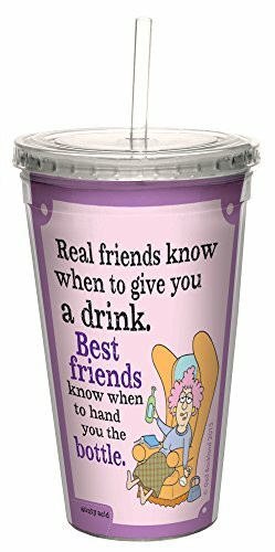 Tree-Free Greetings 16-Ounce Cool Cup with Reusable Straw, Aunty Acid Give Me The Bottle