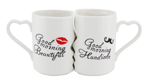 SHALLOW BONE CHINA 2PCS LOVER MUG SET JZ1808