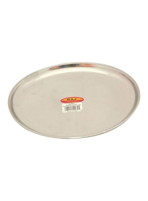 Stainless Steel Dinner Plate Silver 28.5centimeter