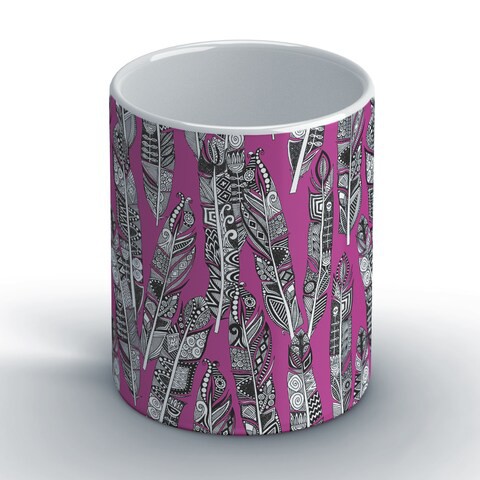 Sharon Turner: geo feathers Color Changing Mug