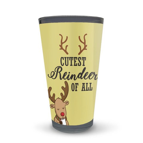 Cutest Reindeer Latte Glass