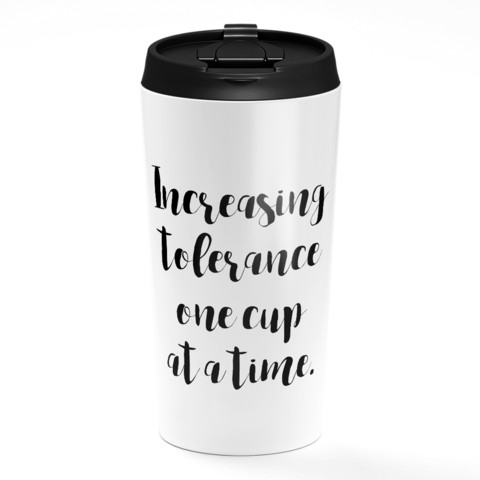 Loud Universe - Travel Tumbler Increasing Coffee One Cup At a Time Caffaine Addict White Coffee Tumblers