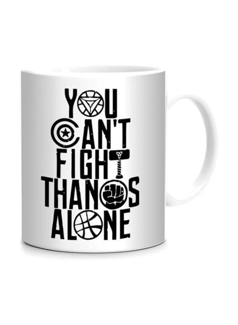 Giftex You Can&#39;T Fight Thanos Alone Printed Mug White/Black 11.5X10.5X10.5cm