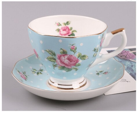 NJM Vintage Luxury Teacup Blue Dot