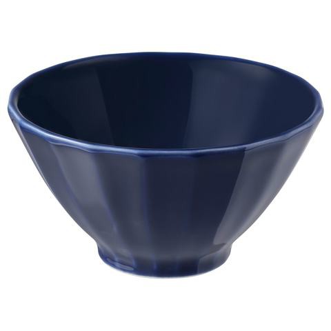 Strimmig - Bowl, Earthenware Blue, 11 Cm