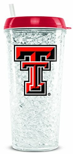 NCAA Texas Tech Red Raiders 16oz Crystal Freezer Tumbler with Lid and Straw