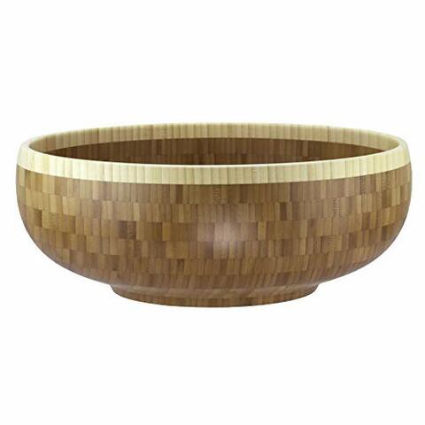 Totally Bamboo Classic Extra-Large Bamboo Serving Bowl, 16&quot; X 16&quot; X 6&quot;