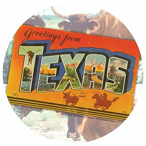 Thirstystone Stoneware Coaster Set, Greetings From Texas