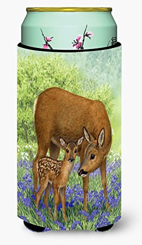 Caroline&#39;s Treasures Asa2151Tbc Deer &amp; Fawn Tall Boy Beverage Insulator Hugger, Tall Boy, Multicolor