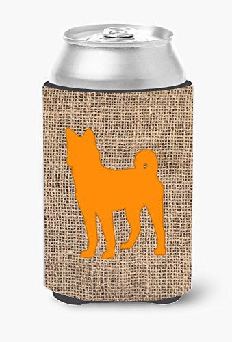 Caroline&#39;s Treasures Bb1110-Bl-Or-Cc Basenji Burlap And Orange Can Or Bottle Beverage Insulator Hugger Bb1110, Can Hugger, Multicolor