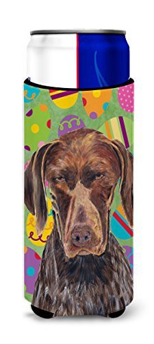 Caroline&#39;s Treasures Sc9475Muk German Shorthaired Pointer Easter Eggtravaganza Ultra Beverage Insulators For Slim Cans, Slim Can, Multicolor