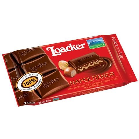 LOACKER CHOCO BAR NAPL 85G