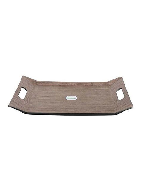ROYALFORD Wooden Finish Serving Tray Brown 46x31centimeter