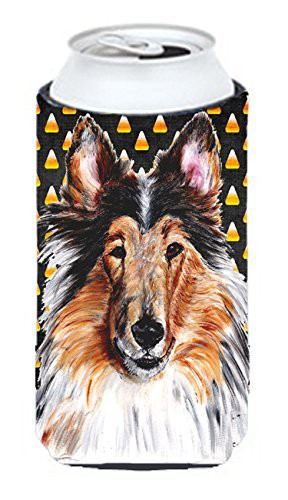 Caroline&#39;s Treasures Sc9646Tbc Collie Candy Corn Halloween Tall Boy Beverage Insulator Hugger, Tall Boy, Multicolor