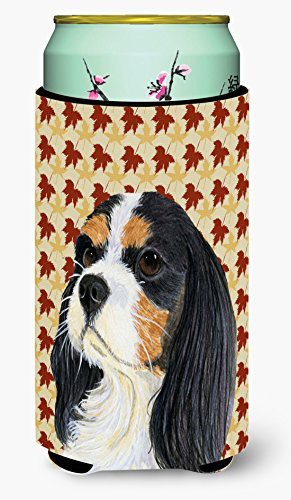 Caroline&#39;s Treasures Lh9099Tbc Cavalier Spaniel Fall Leaves Portrait Tall Boy Beverage Insulator Beverage Insulator Hugger, Tall Boy, Multicolor