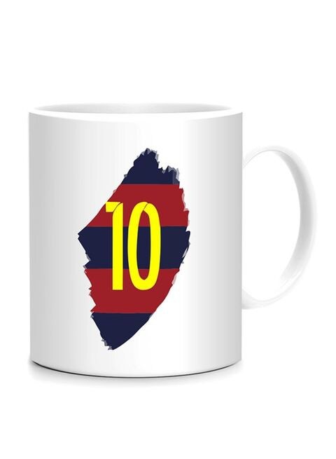 FMstyles Messi Barcelona Printed Mug White 10 cm