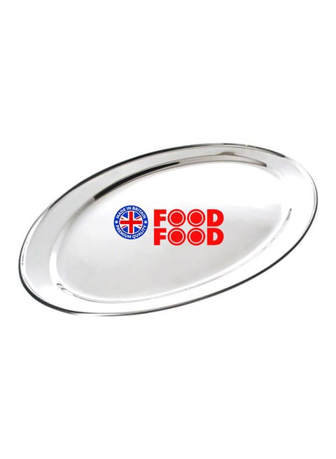 Generic Oval Tray Silver 50cm