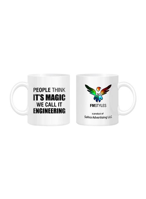 FMstyles People Think Its Magic Printed Mug White 10ounce