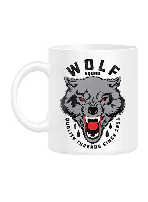 FMstyles Wolf Squad Mask Printed Mug White 10 cm