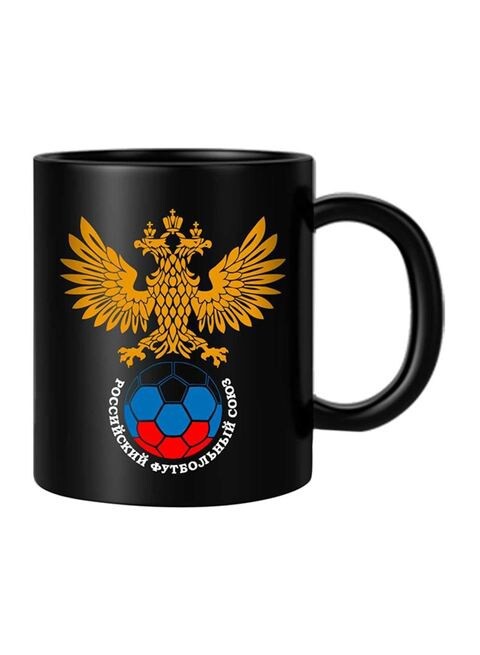 FMstyles Russian Football Team Fan Printed Mug Black/Yellow/Blue