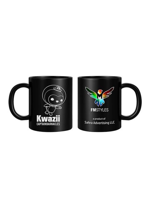 FMstyles Kwazii Captain Barnacles Printed Mug Black 10ounce