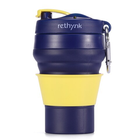 Collapsible Coffee Cup - (350 ml, Blue)