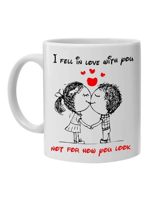 FMstyles I Fell In Love With You Printed Mug White 10 cm