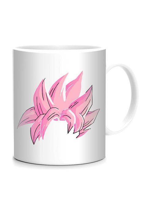 FMstyles Goku Black Super Saiyan Rose Printed Mug White/Pink 10 cm