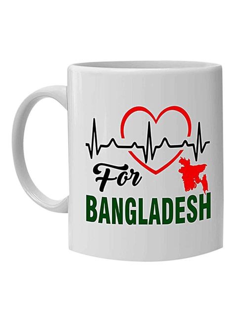 FMstyles Love Bangladesh Printed Mug White 10 cm