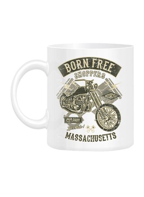 FMstyles Born Free Choppers Printed Mug White 10 cm