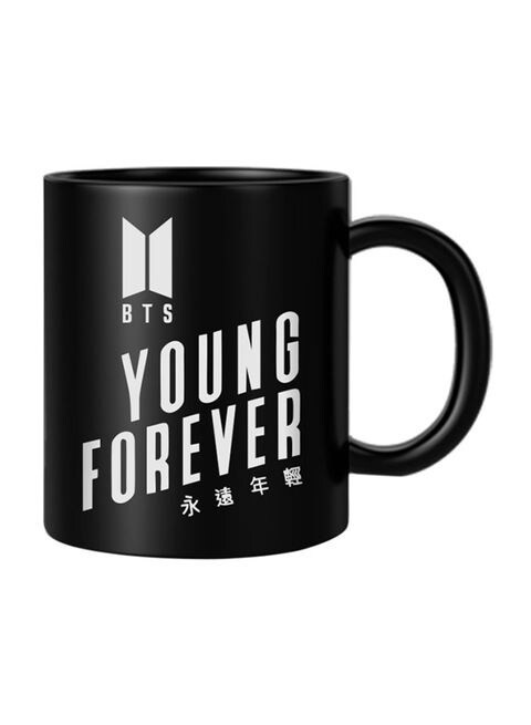 FMstyles BTS Young Forever Printed Mug Black/White