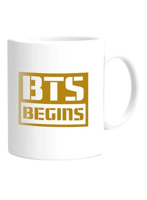 FMstyles BTS Begins Printed Mug White 10 cm