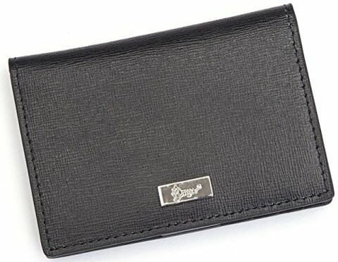 Royce Leather Rfid Blocking Coin And Credit Card Case Wallet In Saffiano Leather, Black, One Size