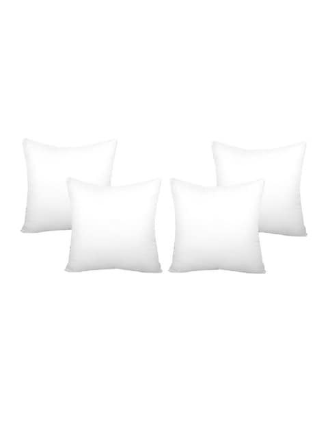 Comfy Set 0f 4 Cotton Cushion - White