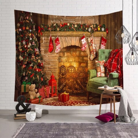 Deals for Less -Wall hanging tapestry home decor , Christmas tree design
