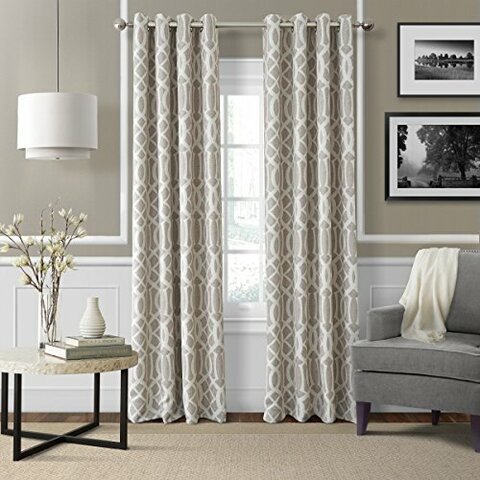 Elrene Home Fashions Energy Efficient Room Darkening-Rod Pocket Window Panel Harper Linen 52&quot; X 95&quot; (1 Panel) 1