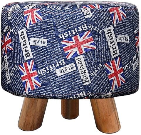 Paddia Foot Stool Rest Ottoman Shoe Bench Sofa Bench Round Taburete Stools Chair Living Room Bedroom Vintage Seat Stool Pouffe Chair (28*28*28Cm, A)