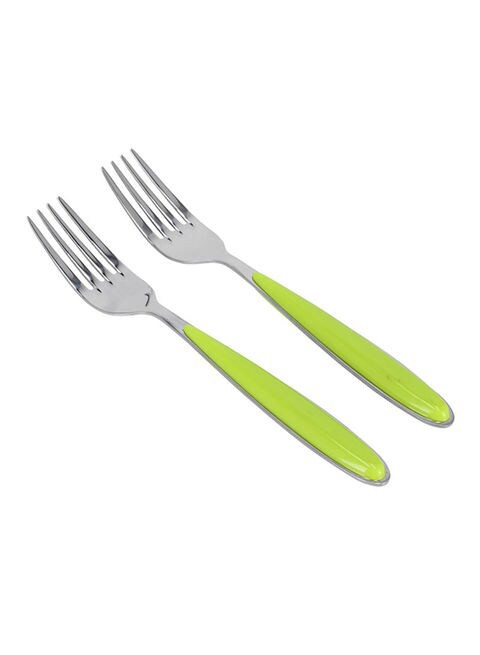 Royalford 2-Piece Table Fork Set Silver/Green