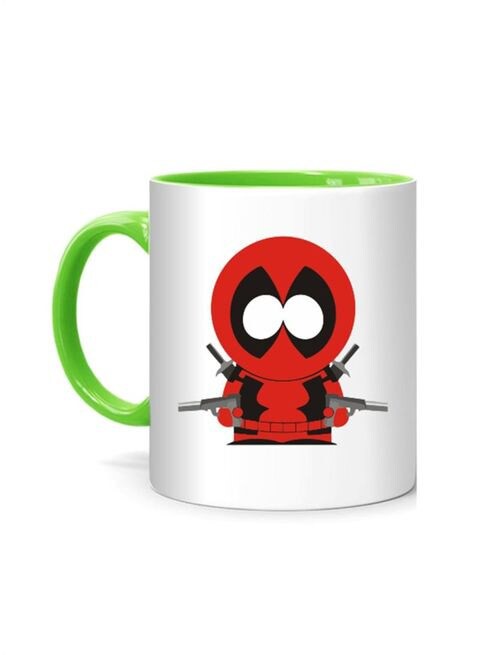 FMstyles Deadpool Southpark Printed Mug White/Green 10 cm