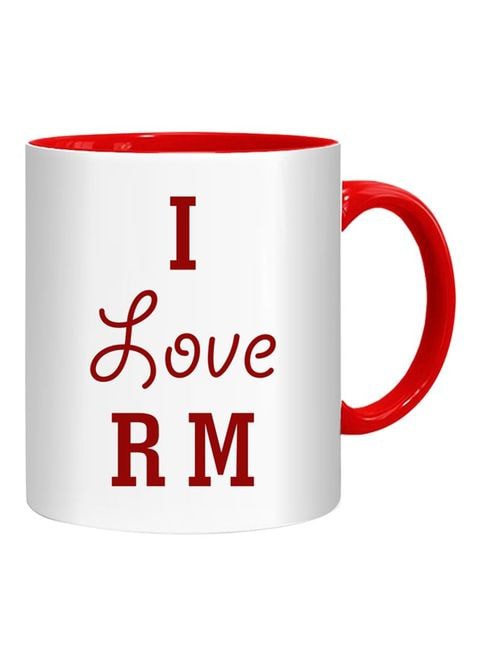 FMstyles I Love RM Mug White/Red 10 cm