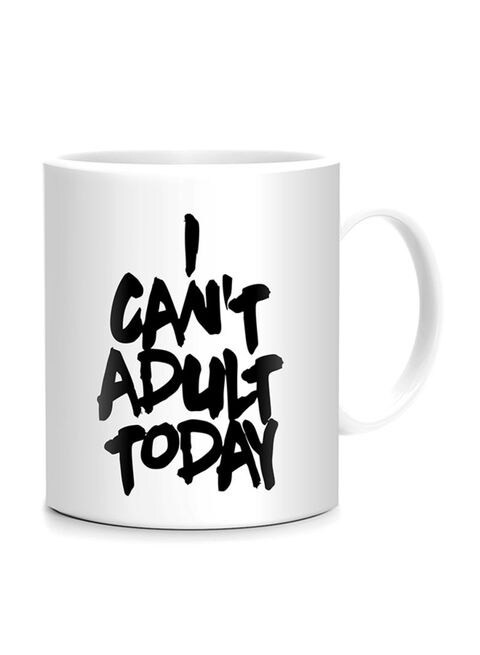 FMstyles I Can&#39;t Adult Today Printed Mug White/Black 10 cm