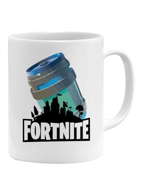 Generic Fortnite Printed Mug White/Grey/Blue 11Ounce