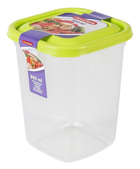 PLASTIC FORTE 800ML SQUARE HERMETIC FOOD CONTAINER 11655