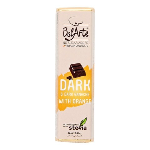 Belarte Dark Ganache with Orange Chocolate Bar 42g