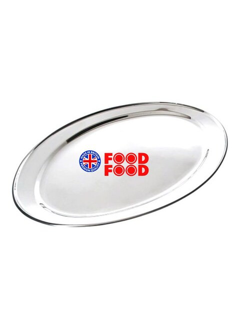 Generic Oval Tray Silver 55cm