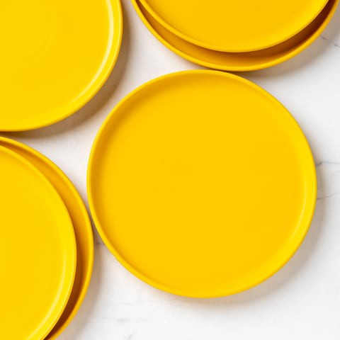 Elba Ceramic Yellow Dinner Plate| High End Dinner Sets ( 8 inch)